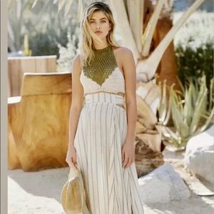 Free People Crochet Top Maxi Gorgeous